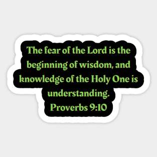 Bible Verse Proverbs 9:10 Sticker